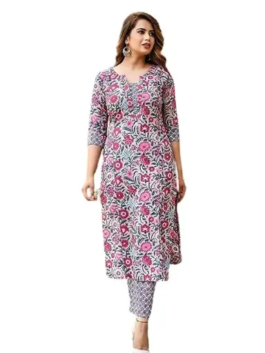 GRECIILOOKS Kurta Set for Women | Kurta Set | Kurti Set for Women | Festive Kurta Set for Women | Regular Fit Kurta Set for Women